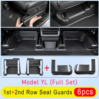 Tesla Model YL 2026 Door Sill Protectors – Anti-Kick Guards, Seat Rail Pads and Trunk Side Cover Mats