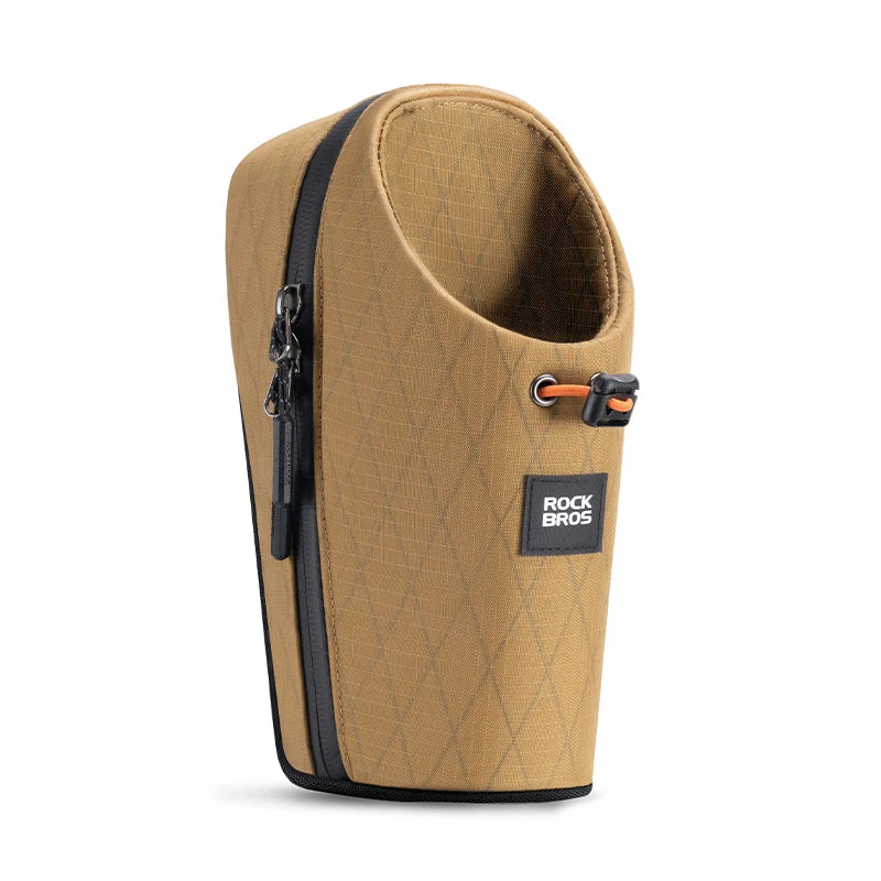 ROCKBROS Folding Bike Water Bottle Bag - Front Frame Storage Bag for Bicycles, Brompton Bikes & Electric Scooters
