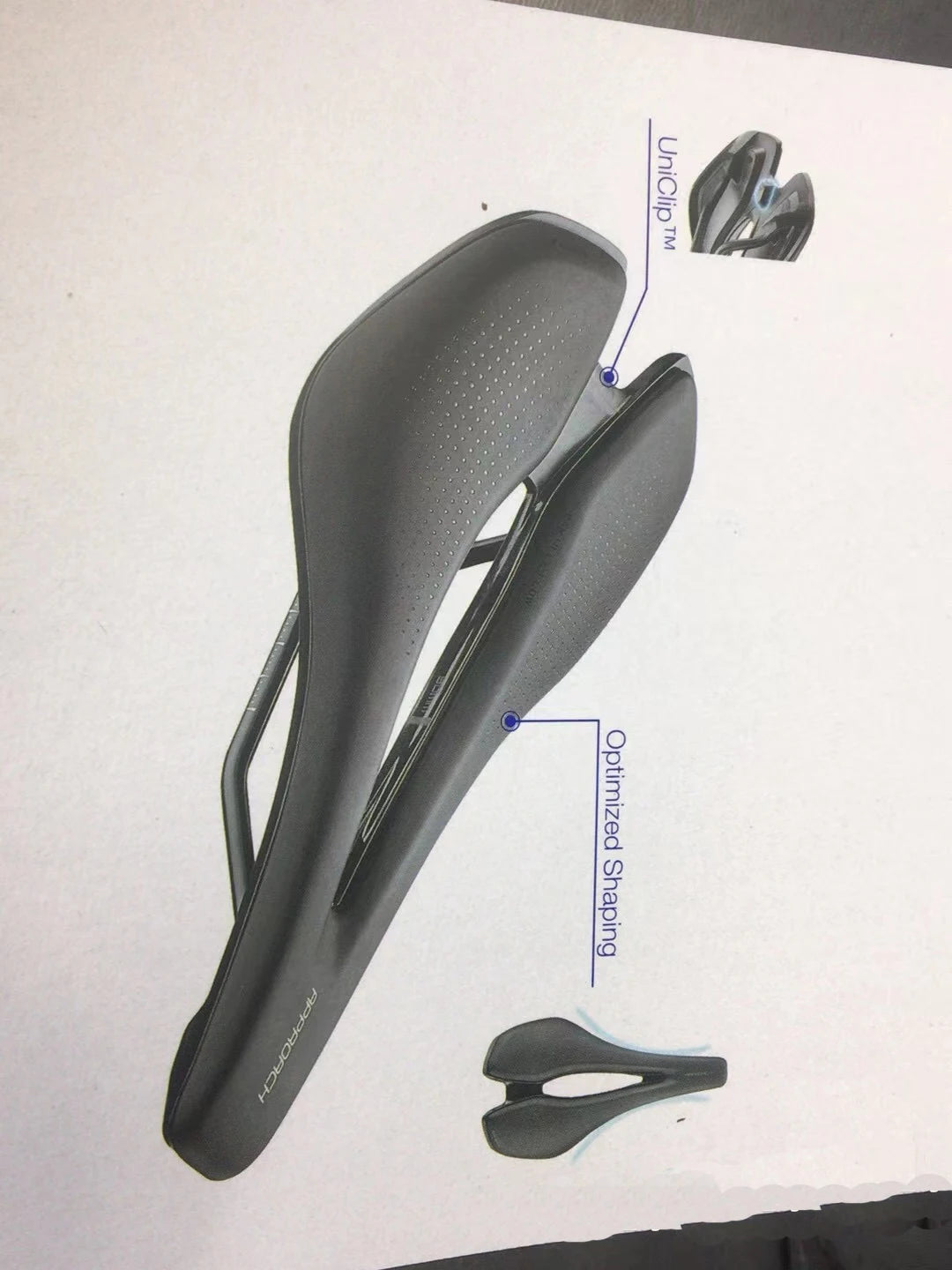 GIANT Approach Gel Saddle — Comfort Bike Seat with Vent for Road & MTB, Fits UNICLIP