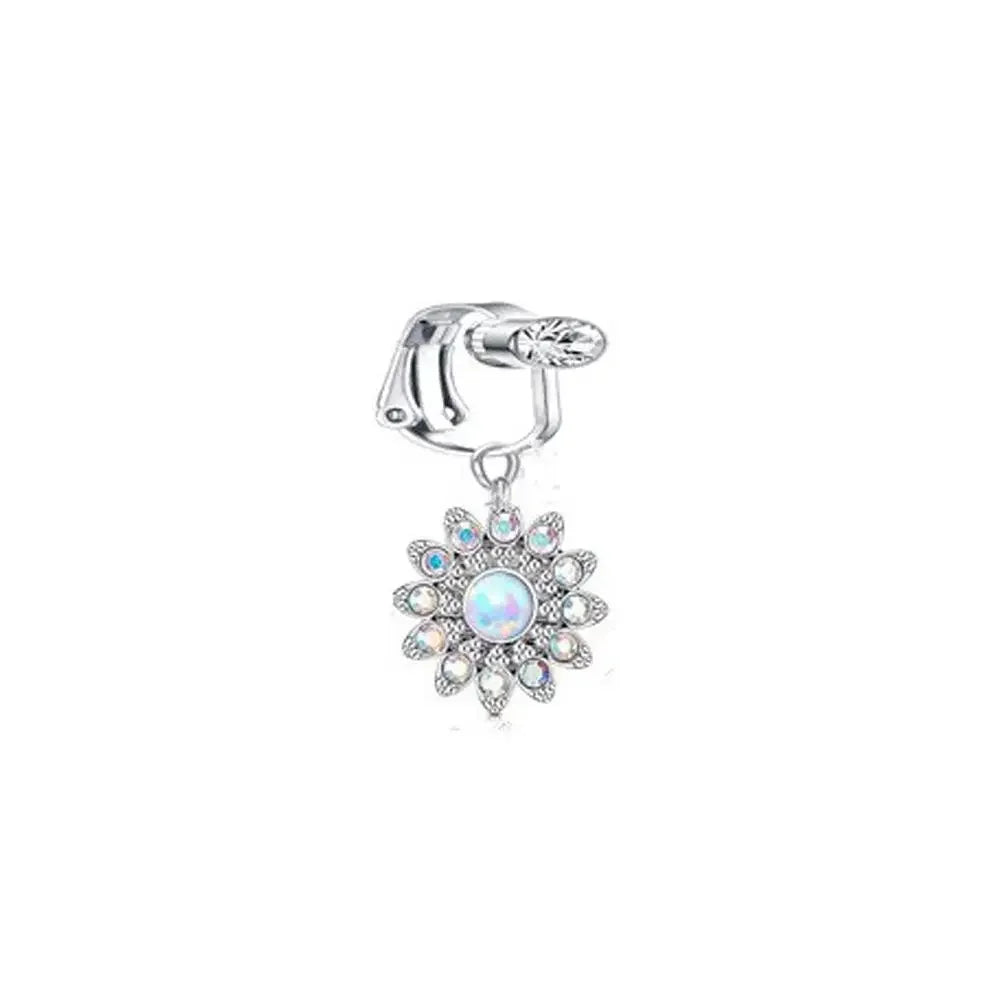 Faux Belly Ring - Non-Piercing Clip-On Navel Button Body Jewelry Belly Piercing Accessory