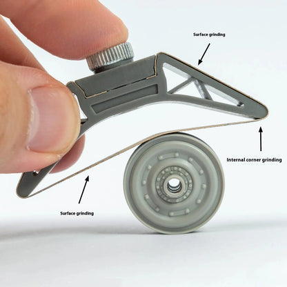 Precision Curved Grinding Tool Set - Durable Resin Polishing & Detail Finishing Accessories for Model Crafting