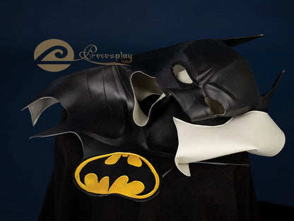 Black Latex Cosplay Mask – Movie Headgear & Halloween Costume Prop C08285
