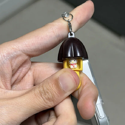 Hello Kitty Mushroom Keychain - JP Style Hidden Figure Pendant for Backpack & Cute Bag Decoration