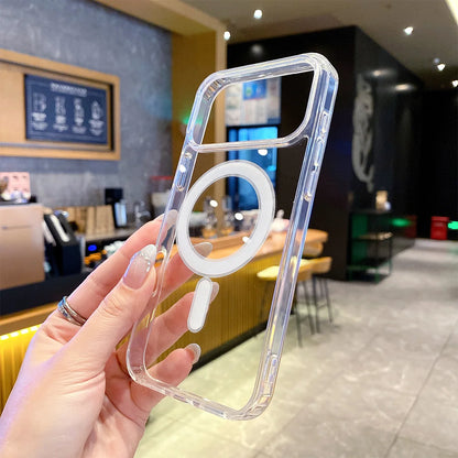 Transparent Magnetic MagSafe Case - Shockproof Original Style Cover for iPhone 17 Air 16 15 14 13 12 11 Pro Max