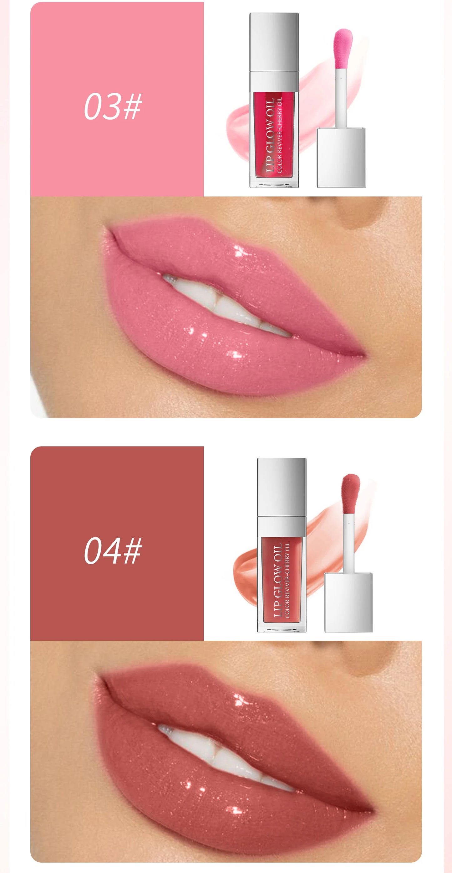 Crystal Jelly Lip Oil – Moisturizing & Plumping Tinted Lip Gloss for Sexy, Glossy Lips