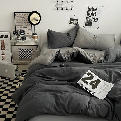 Bedding Comforter Set – Duvet Cover & Bed Sheets with Pillowcases for Queen/King Bed, Edredones de Cama