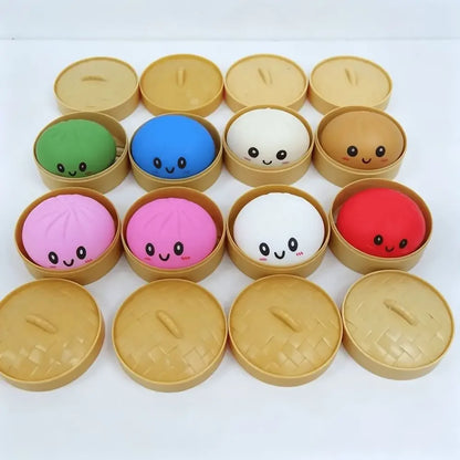 Slow Rising Squishy Toy Set - Cute Cheese Bun Bread & Bear Squeeze Fidget Collectibles