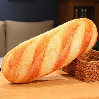 French Bread Plush Pillow - Cute Food Stuffed Cushion Party Decor Sleeping Companion Gift for Men & Home