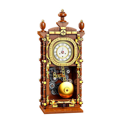 Classic Retro Swing Clock Building Blocks Set – 751PCS Mechanical Pendulum 3D Brick Model Kit for Kids & Adults Gift