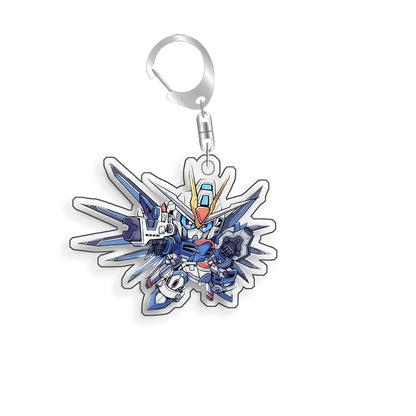 Gundam Freedom ZGMF-X10A Keychain - Recycled Acrylic Anime Backpack Pendant and Collectible Gift for Fans