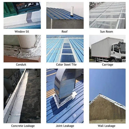 High Temperature Resistant Waterproof Tape - Aluminum Foil Thicken Butyl Tape for Wall, Pool, Roof Crack Repair - Self-Sealing Duct Tape