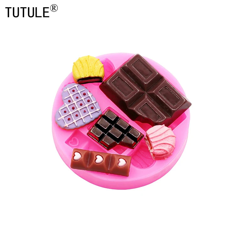 Cartoon Ice Cream & Candy Silicone Mold: DIY Handmade Chocolate Craft for Dessert Decoration - Baking Gadgets