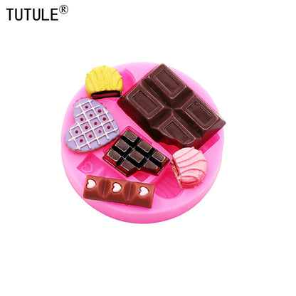 Cartoon Ice Cream & Candy Silicone Mold: DIY Handmade Chocolate Craft for Dessert Decoration - Baking Gadgets