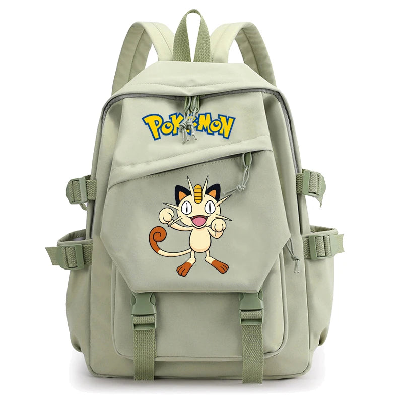 Pokemon Waterproof Women’s Backpack – Pikachu, Gengar, Snorlax Schoolbag for Girls & Students
