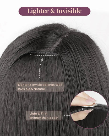 Clip-In Hair Extensions – Thick & Long Lace Weft Synthetic Hairpieces for Women