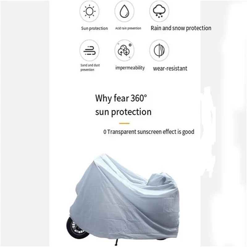 Waterproof Motorcycle Cover – UV Proof, Dust and Rain Protection for Outdoor and Indoor Use, Scooter and Bike Case
