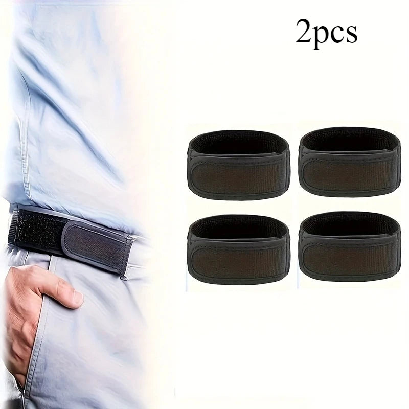 2-Pack Adjustable Elastic Waist Tightening Belts – Comfortable Abdominal Support Straps for Jeans & Trousers, Convenient Fit Accessories