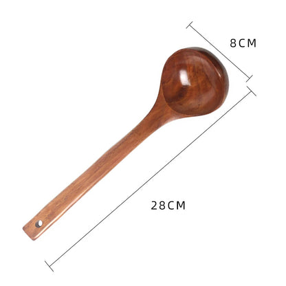 Komu Wooden Soup Ladle — Non-Stick Kitchen Utensil for Cooking, Tableware & Catering Supplies