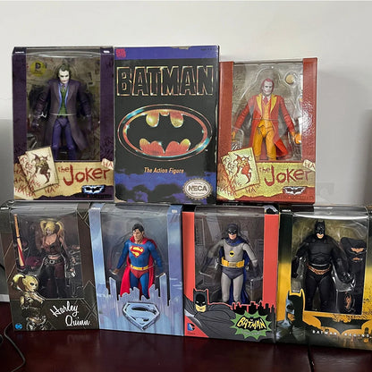 Neca Batman Joker Mafex Superman Harley Quinn Action Figures – Classic Cartoon Collectible Birthday Toys