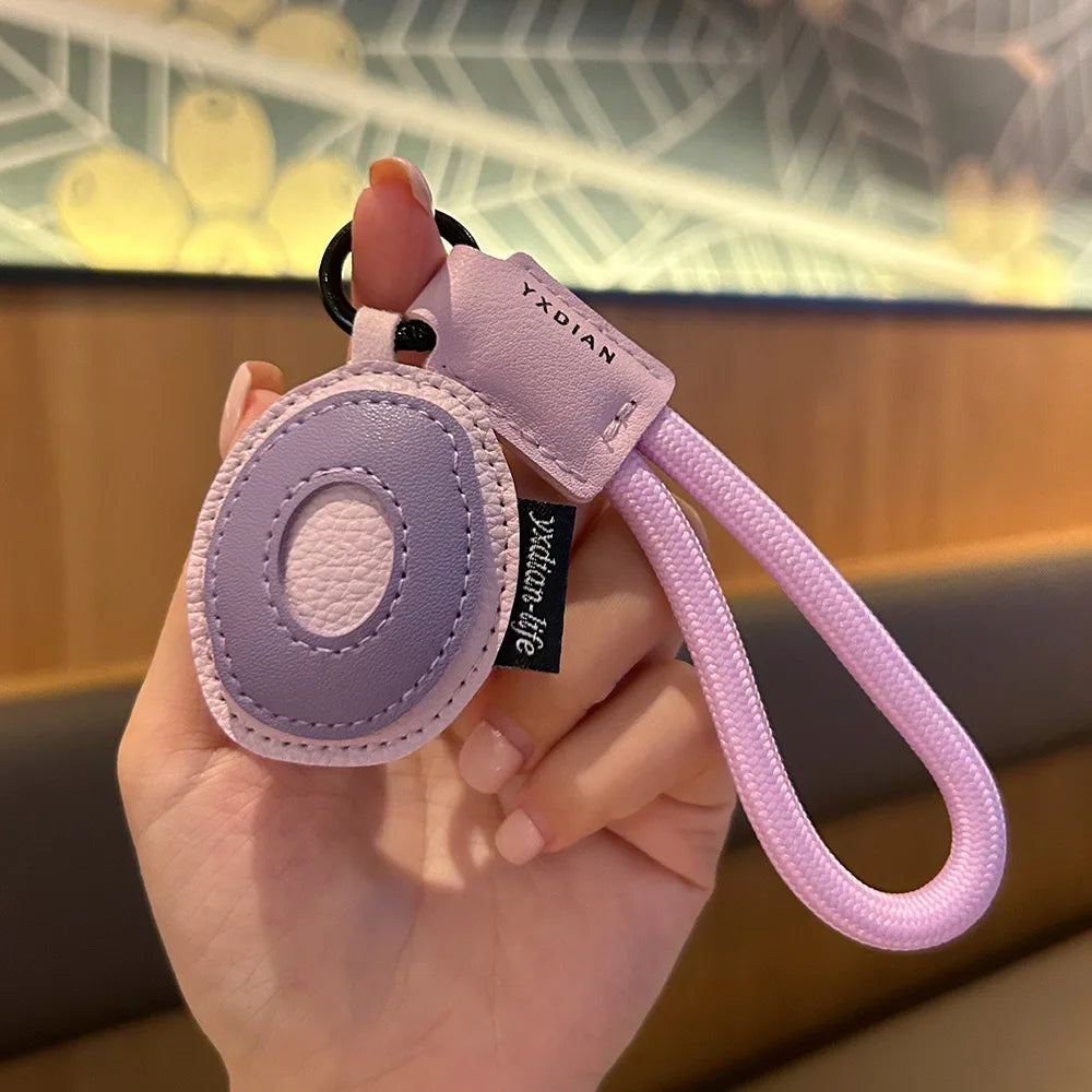 A-Z Leather Initial Keychain - Braided Wristband Pendant for Men & Women, Car, Bag & Phone Case Charm