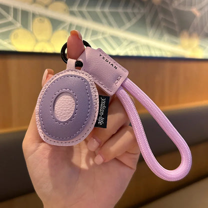 A-Z Leather Initial Keychain - Braided Wristband Pendant for Men & Women, Car, Bag & Phone Case Charm