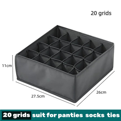 Underwear & Socks Organizer Box – Drawer Dividers for Bras, Pants, Scarves, Ties, Jeans, and Clothing Storage