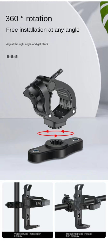 Rotatable Bike Water Bottle Cage – Adjustable Grip Multifunction Cycling Beverage Holder for Mountain, Road & Kids Bikes