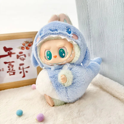 15cm/17cm LABUBU Doll Outfits – Sitting Party Plush Animal Sets for Generations 1-3, Cute Gifts for LABUBU Fans