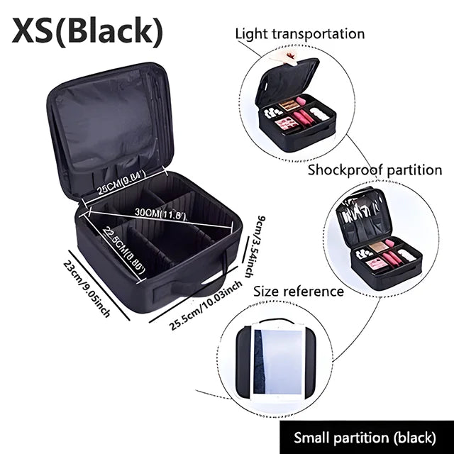 Professional Large Makeup Case – Travel Cosmetic Organizer & Nail Toolbox for Beauty Storage