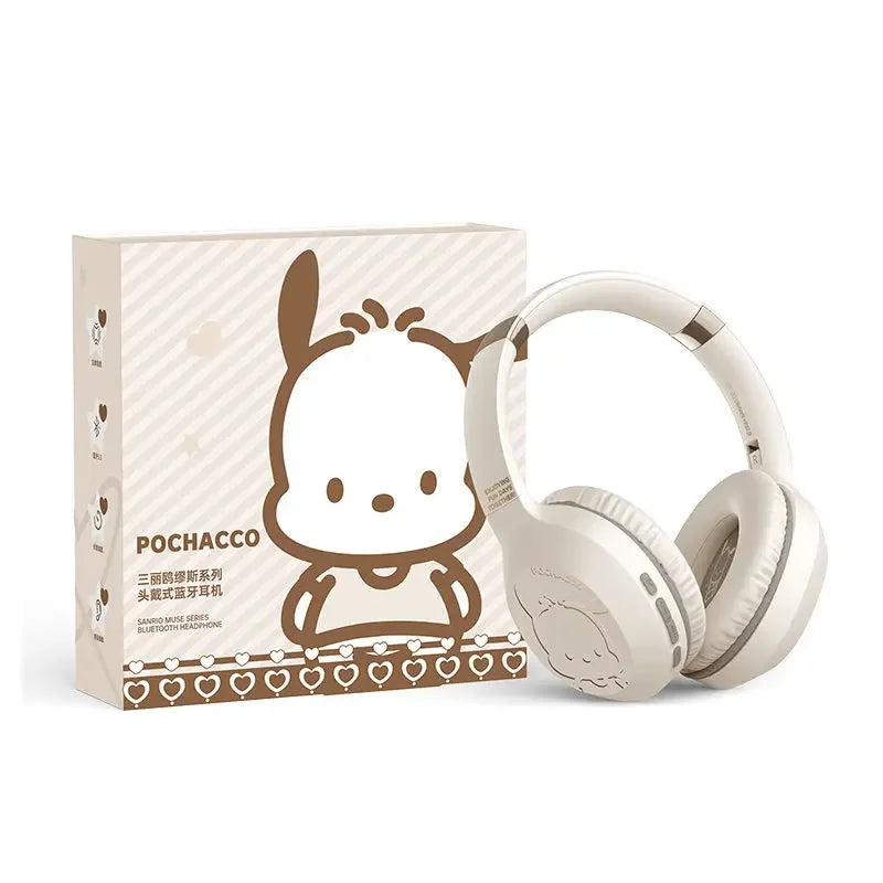 Hello Kitty & Kuromi Wireless Bluetooth Headset — Kawaii Cartoon Character Student Headphones, New Style