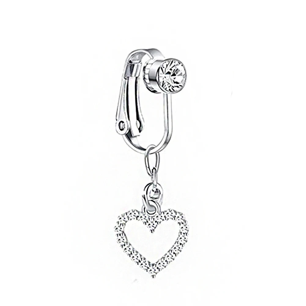 Faux Snake Belly Ring – Fake Clip-On Umbilical Navel Piercing, Belly Button & Cartilage Body Jewelry