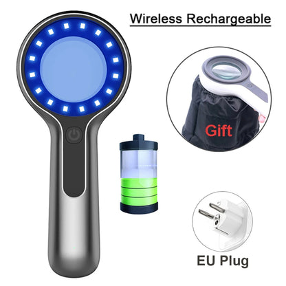 Woods Lamp Skin Analyzer - UV Magnifying Facial Skin Testing Light for Beauty Care Analysis Detection