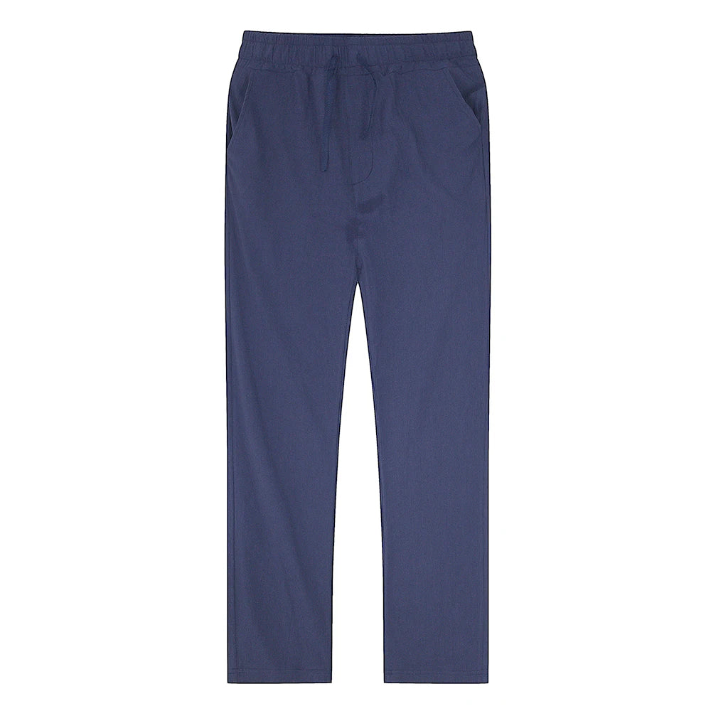 Men's Cotton Linen Pants – Breathable Solid Color Trousers for Autumn, Fitness & Streetwear, S-3XL