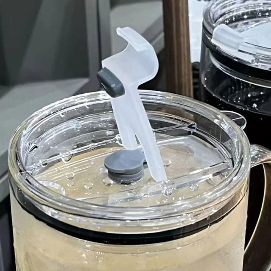 Transparent Glass Tumbler with Lid and Straw - Versatile Drinking Cup for Coffee, Juice, and Milk