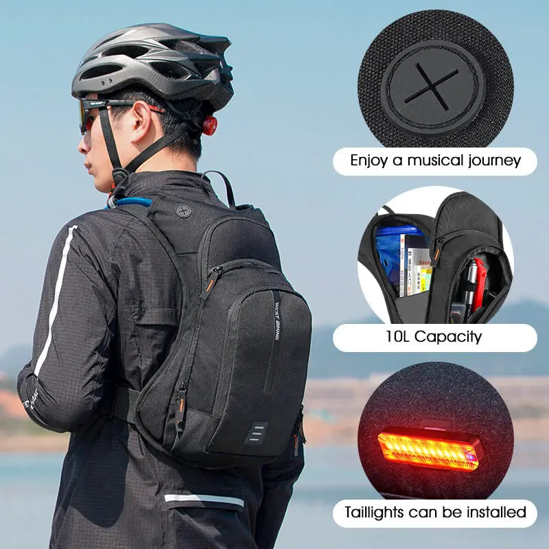 WEST BIKING 10L Ultralight Cycling Backpack – Ergonomic MTB & Road Bike Bag with Hydration Bladder for Hiking & Climbing