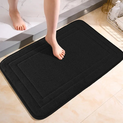 Non-Slip Bathroom Mat - Soft, Comfortable Absorbent Floor Carpet, Machine Washable & Quick-Dry Shower Room Doormat