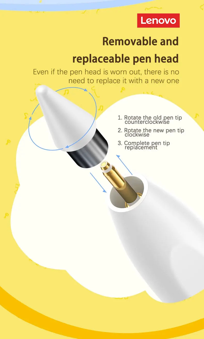 Lenovo BP16 Universal Stylus Touch Pen – Capacitive Drawing Pen for Tablets, Android, iOS Phones & iPad