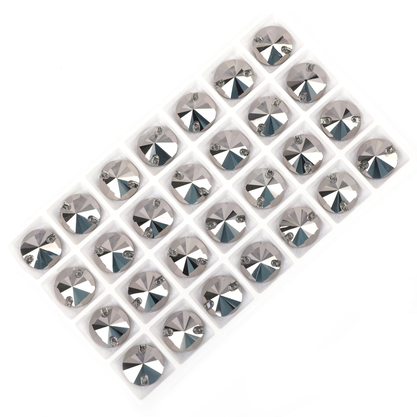 Crystal Rhinestone Flatback Beads - AB Round Shell Gems for DIY Crafts, Clothing & Wedding Decoration