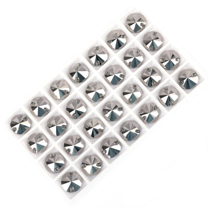 Crystal Rhinestone Flatback Beads - AB Round Shell Gems for DIY Crafts, Clothing & Wedding Decoration