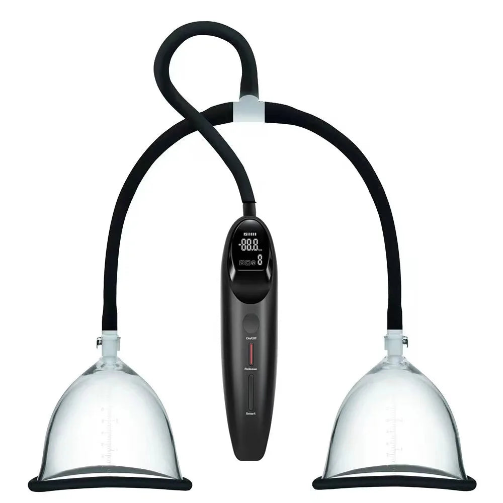Electric Manual Vacuum Pump - Adult Negative Pressure Suction Device with Pressure Gauge for Personal Wellness Use