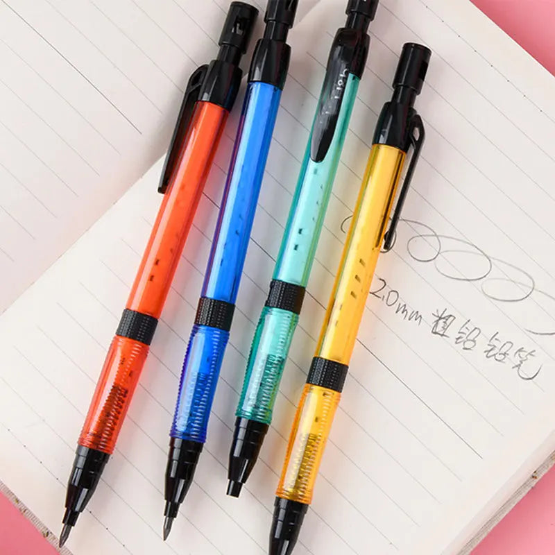2.0mm Mechanical Pencil Set with 2B Black & Color Lead Refills – Automatic Drawing, Sketching & Writing Pencils for School & Art