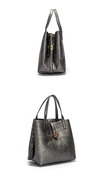 CHCH Women's Tote Bag - New Steel Embossed Handheld Bun Shopping Bag for Mothers