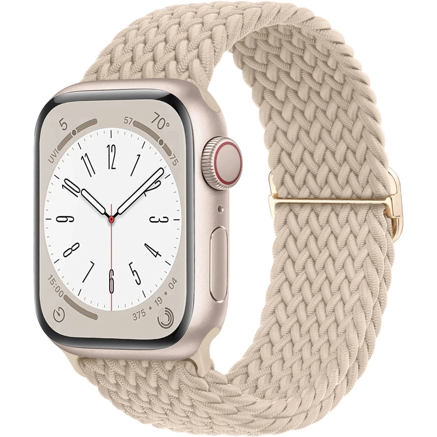 Elastic Braided Solo Loop Apple Watch Band – Adjustable Stretch Strap for Series SE, 5–11 & Ultra 3 (40mm–49mm)