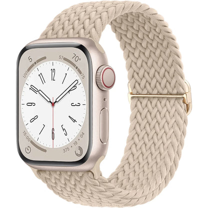 Elastic Braided Solo Loop Apple Watch Band – Adjustable Stretch Strap for Series SE, 5–11 & Ultra 3 (40mm–49mm)