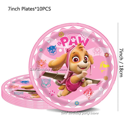 Paw Patrol Kids Birthday Party Supplies Set – Cups, Plates, Napkins, Gift Bags & Cake Toppers Decorations Kit