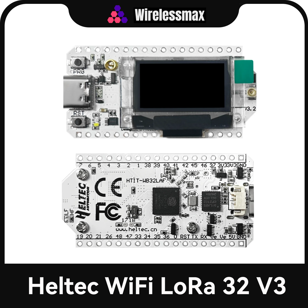 Heltec WiFi LoRa 32 V3 ESP32-S3 Development Board - SX1262 LoRa Node, Meshtastic & LoRaWAN IoT Kit