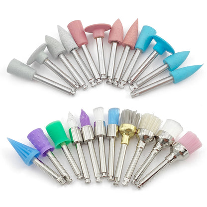 WELLCK Dental Silicone Grinding Heads – 12/10pcs Teeth Polisher for Low-Speed Dental Tools & Lab Use