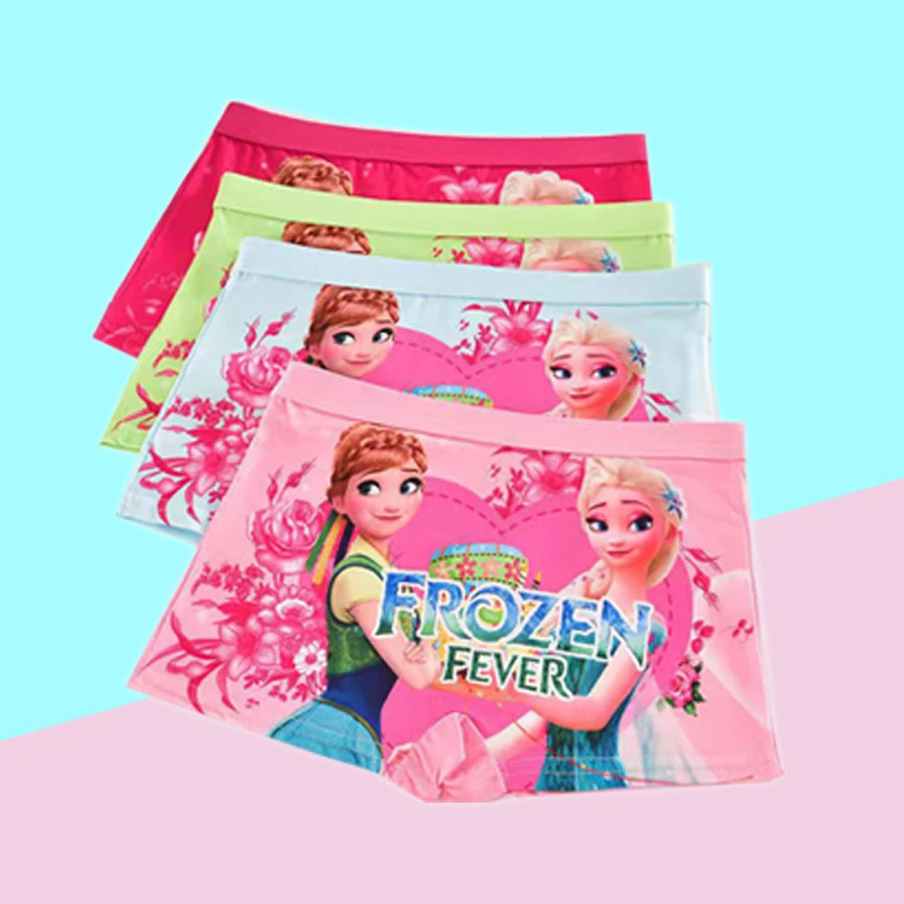 New Girl Underwear Set – Anna Elsa Princess Cartoon Kids Panties, 2-7 Years, Comfortable Briefs for Girls