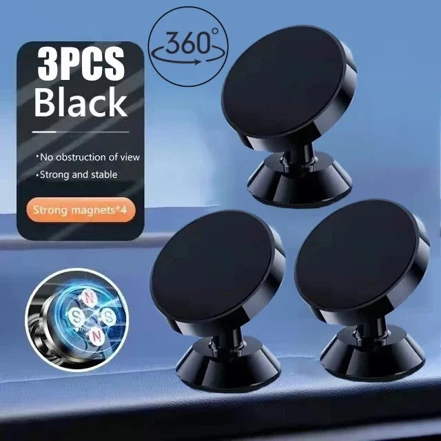 Universal Magnetic Car Phone Holder — Dashboard & Wall Mount Stand for iPhone, Xiaomi, Huawei, Samsung