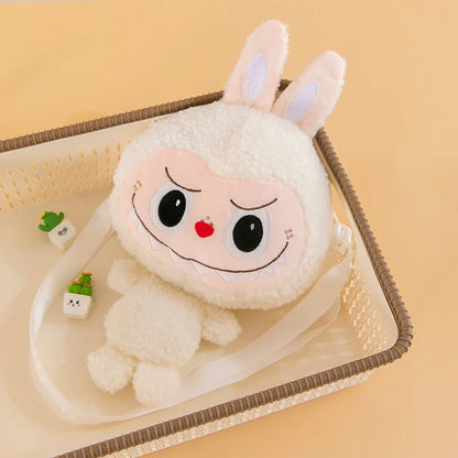 30cm Labubu Cartoon Cute Doll Backpack – Shoulder Crossbody Toy Pouch for Outdoor Travel, Christmas Gift